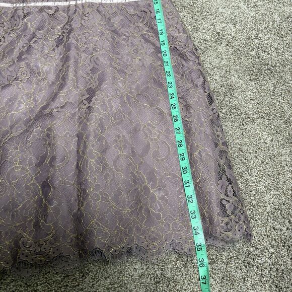 Jenny Yoo Bridgette Garden Lace Dress Plum Purple Size 10 Gold Threading V Neck - Picture 15 of 16